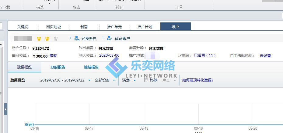 工业设计竞价托管(图1) 账户情况